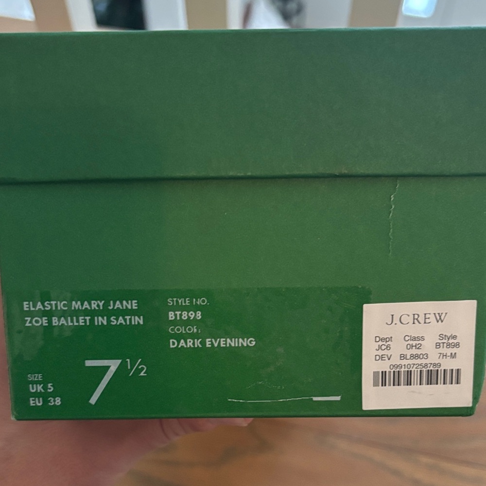 J. Crew Satin Mary Jane Ballet Flats - Navy and Royal Blue